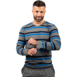 J.Press v nyakú passzés pizsamaszett csíkos felsővel