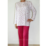 Mellig gombos pizsama pink színű nadrággal